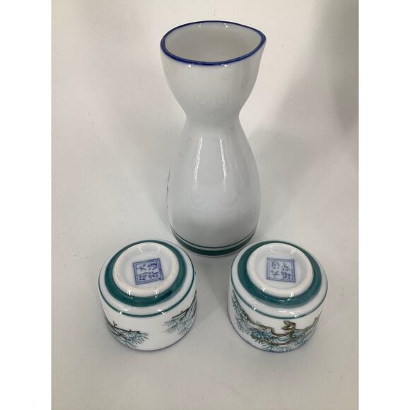 Lot of 7 Vintage Japanese Ceramic Handpainted Saki Tea Set Pitchers & Cups L20-3 - Picture 3 of 7